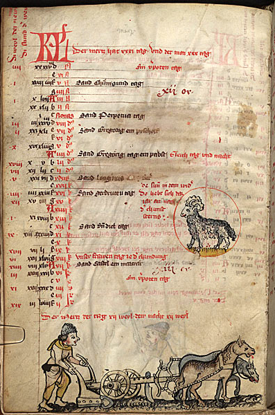 bauernkalender im mrz 1368-1405